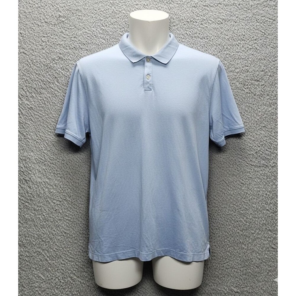 Banana Republic Men's XL Luxe Touch Performance Polo Light Blue 100% Cotton